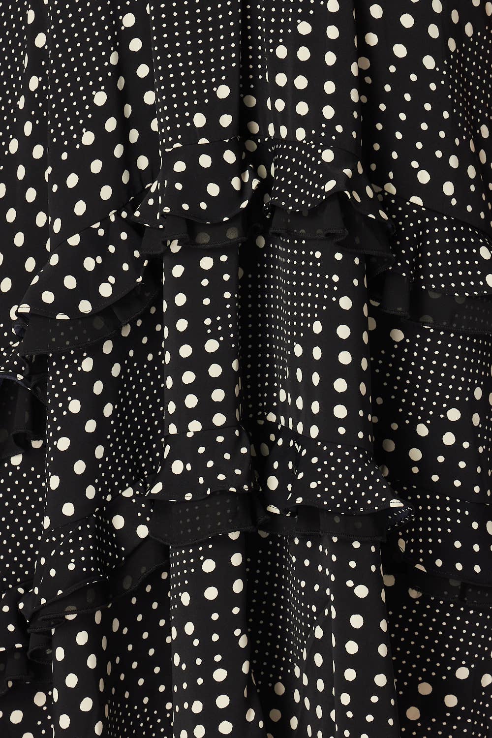 Polka Dot Sleeveless Tiered Midi Dress