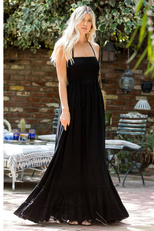 Black Halter Maxi Dress