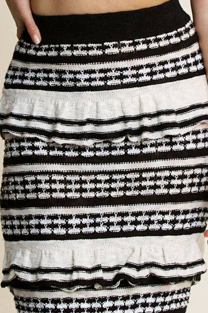 Ruffled Top and Maxi Skirt Set