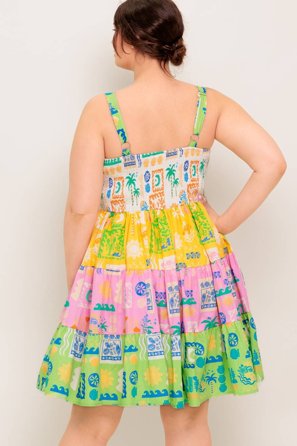Sleeveless Summer Print Mini Dress