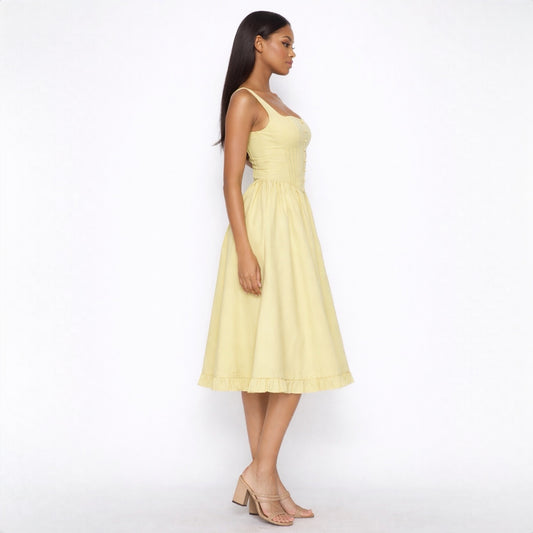 Sage Corset Midi Dress