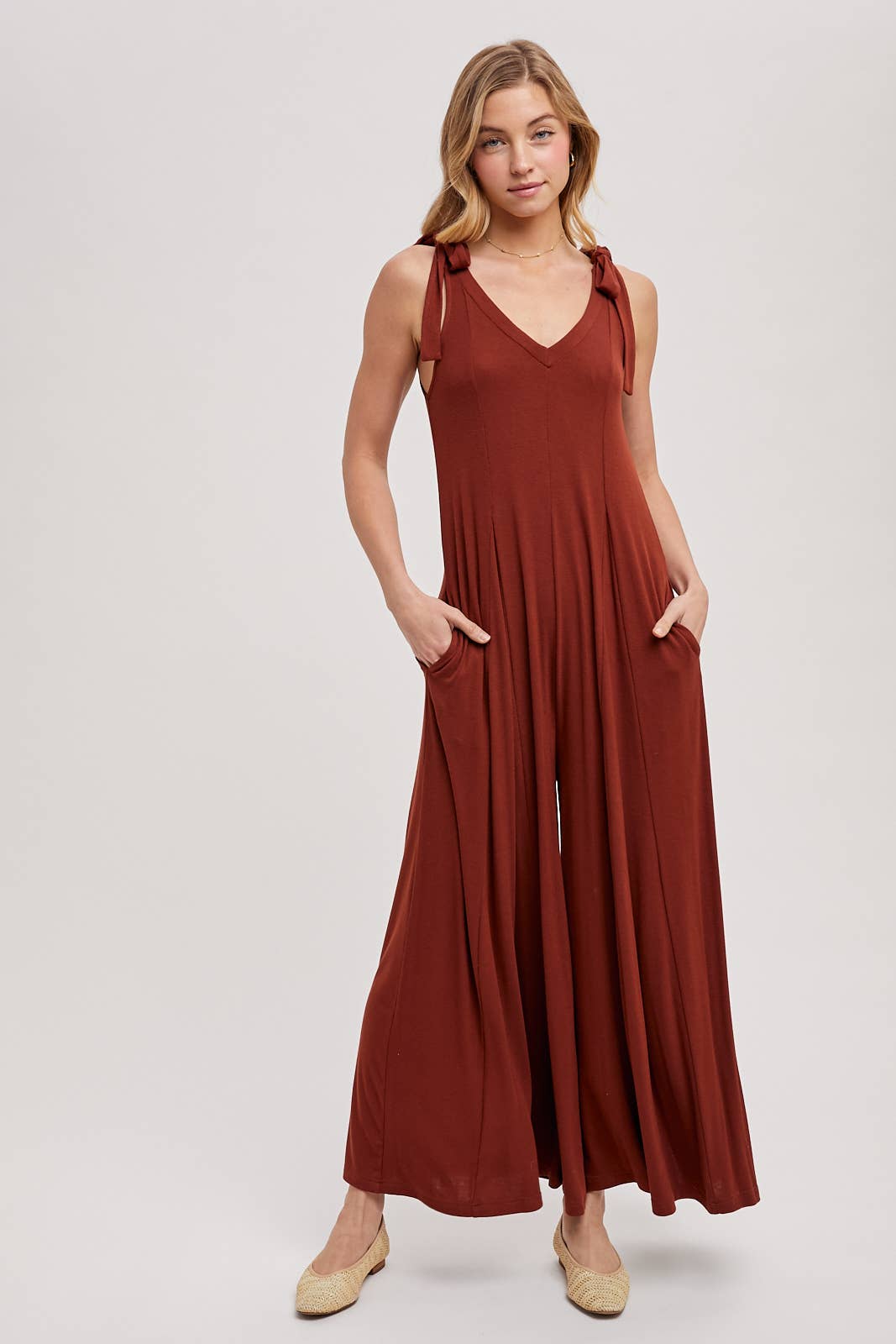 Comfy Wide Leg Knit Jumpsuit