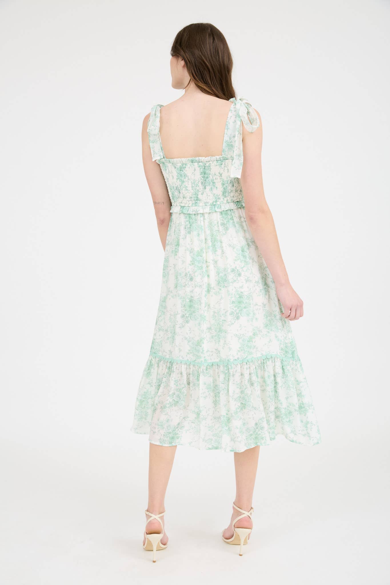 Mint Floral Midi Dress