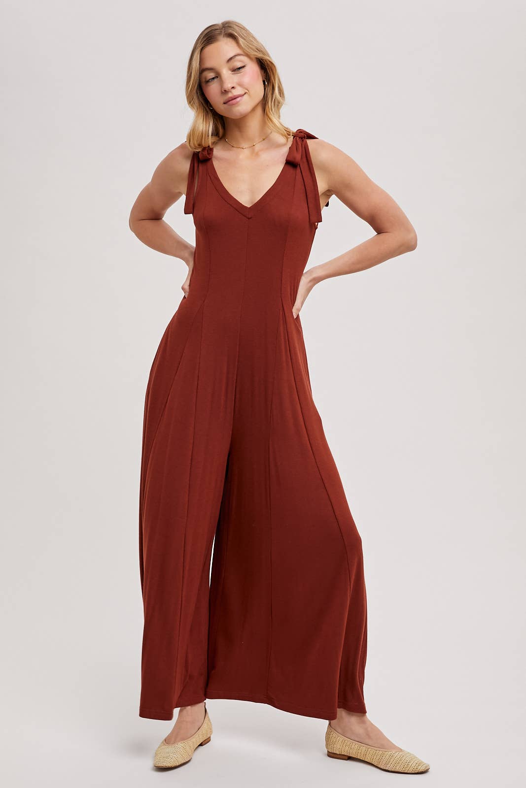 Comfy Wide Leg Knit Jumpsuit