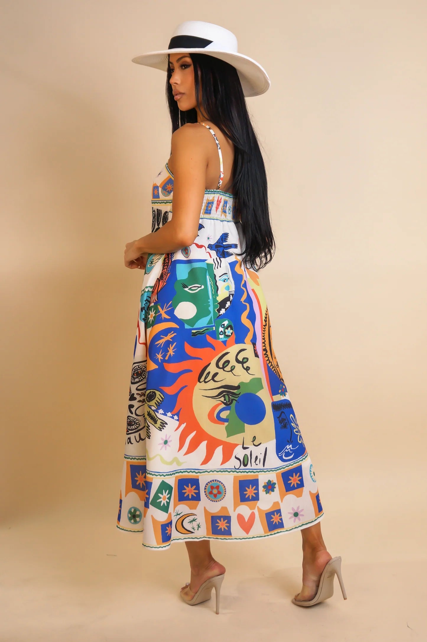 Summer Print Midi Dress