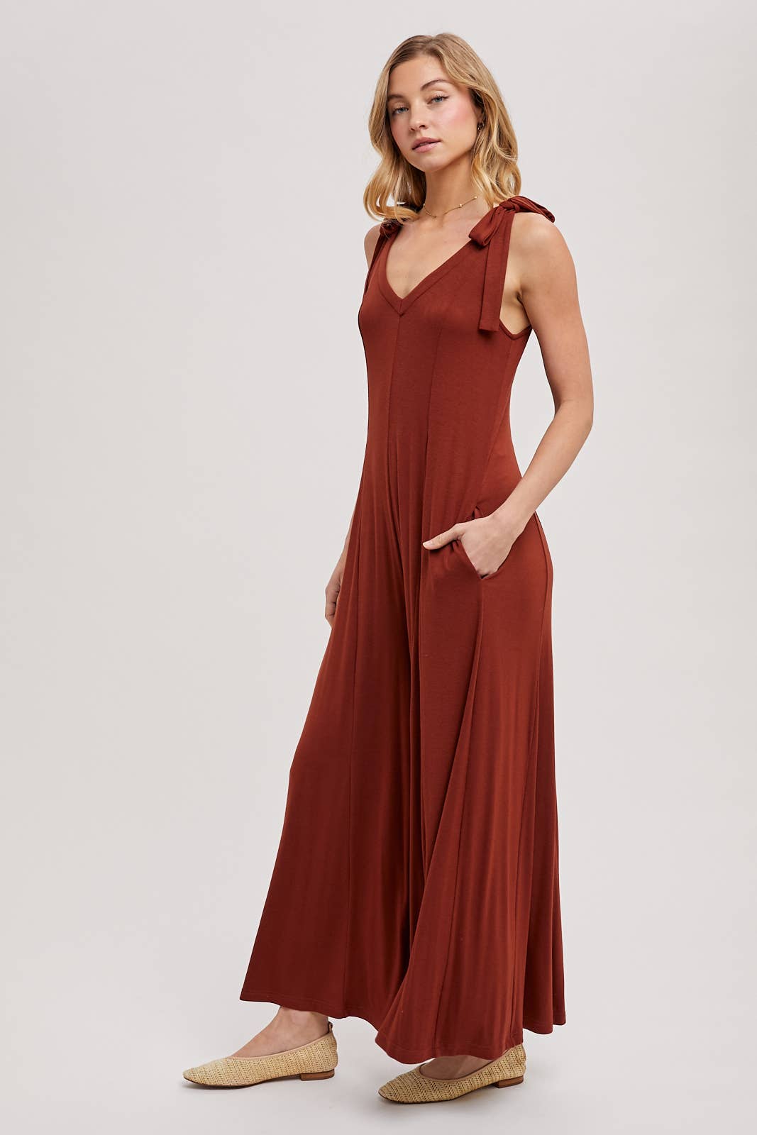 Comfy Wide Leg Knit Jumpsuit