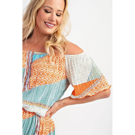 Plus Size Off Shoulder Mini Dress