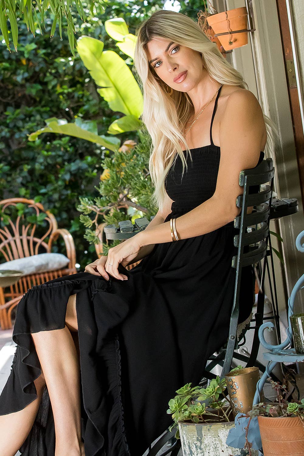 Black Halter Maxi Dress