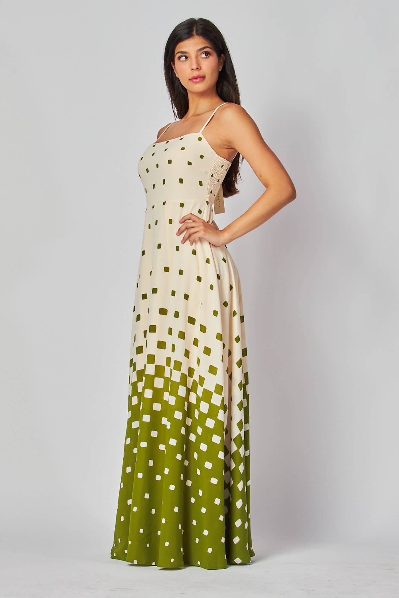 Ombre Print Sleeveless Maxi Dress