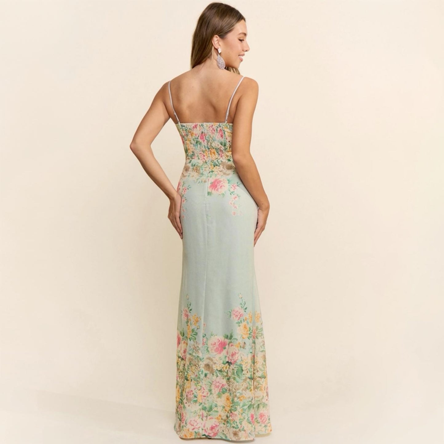 Enchanted Bloom Mermaid Maxi Dress