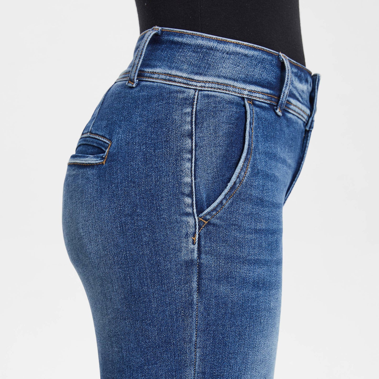 Raw Hem Straight Leg Jeans