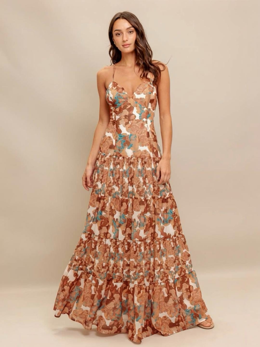 Strappy Back Sleeveless Maxi Dress
