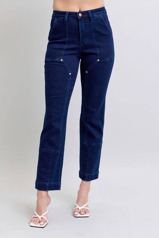 High-Waisted Straight Jeans