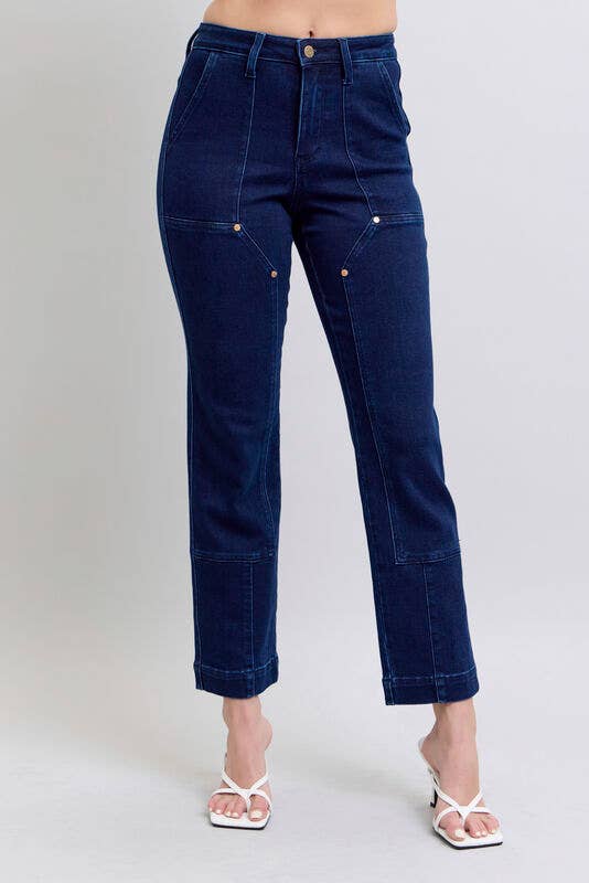 High-Waisted Straight Jeans