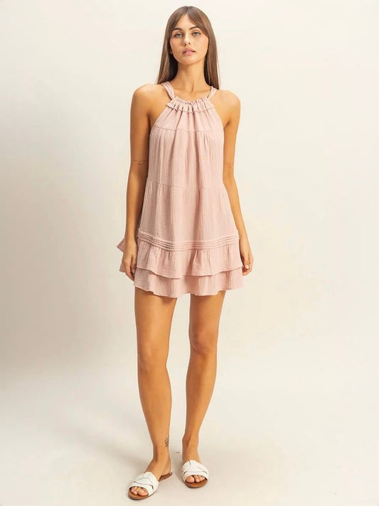 Tiered Ruffled Babydoll Mini Dress