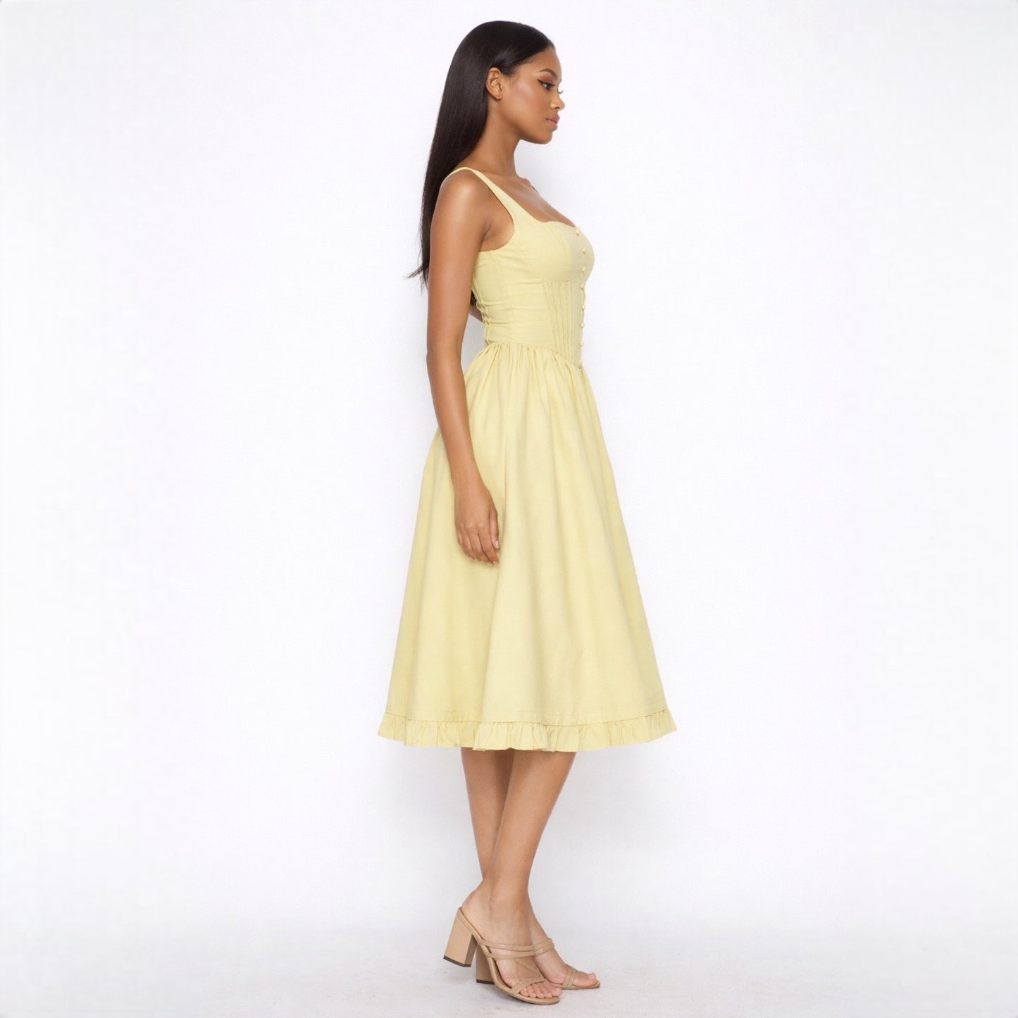 Sage Corset Midi Dress