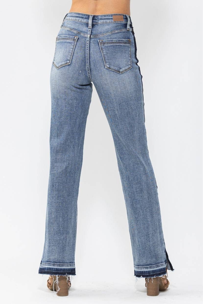Side Seam Detail  Straight Jeans