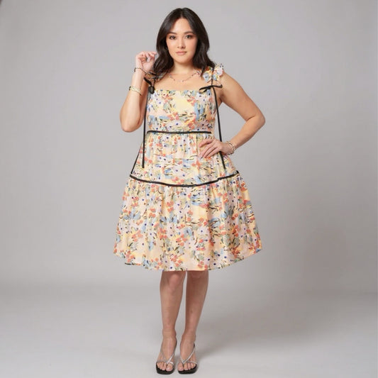 Floral Tiered Mini Dress