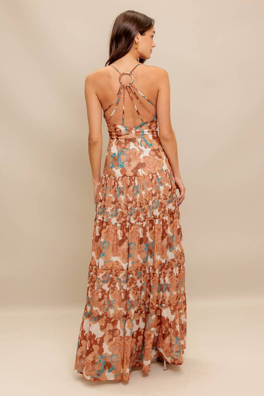 Strappy Back Sleeveless Maxi Dress