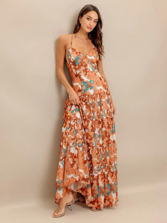 Strappy Back Sleeveless Maxi Dress