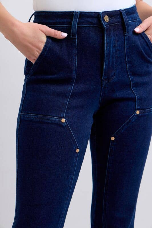 High-Waisted Straight Jeans