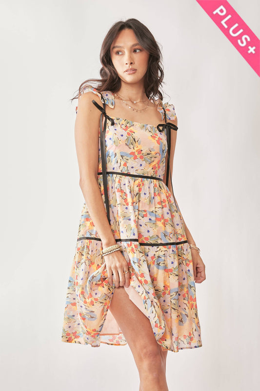 Floral Tiered Mini Dress