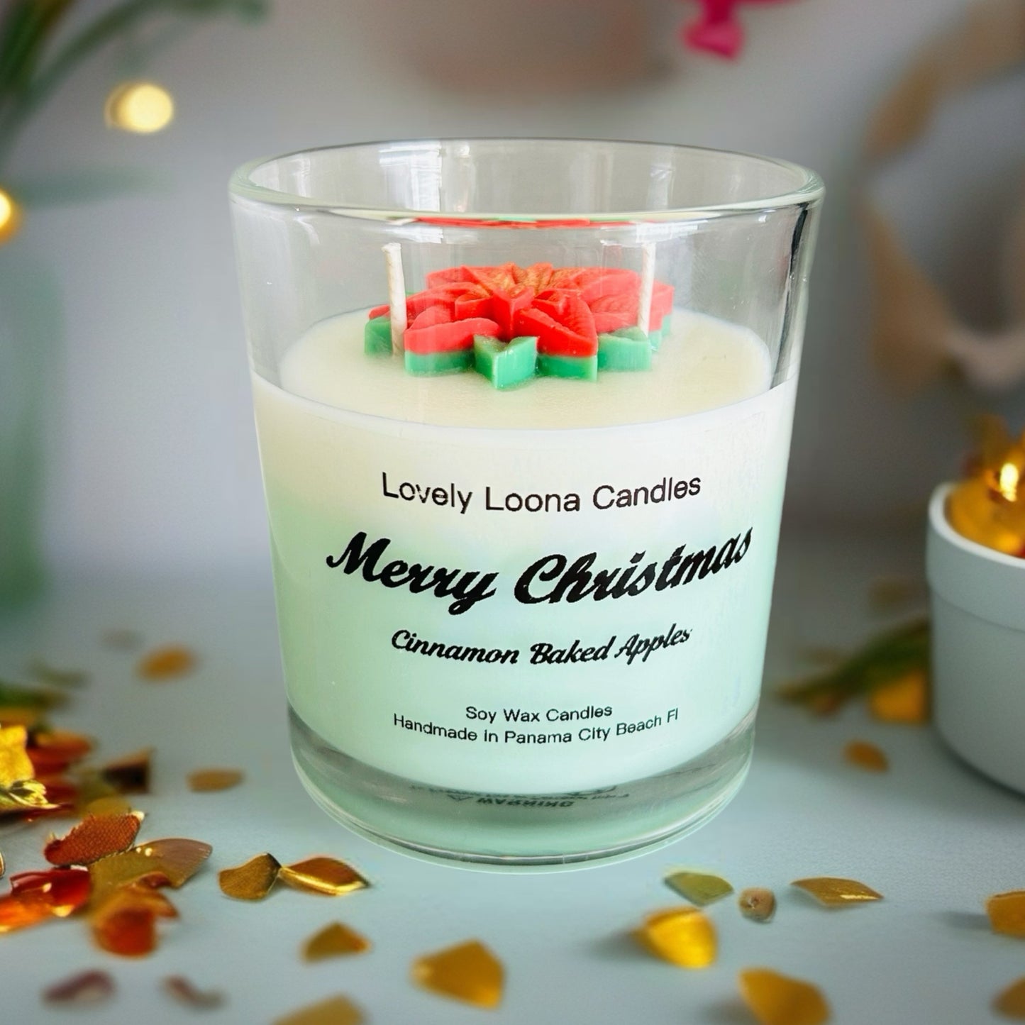 Cinnamon Baked Apple Christmas Candle