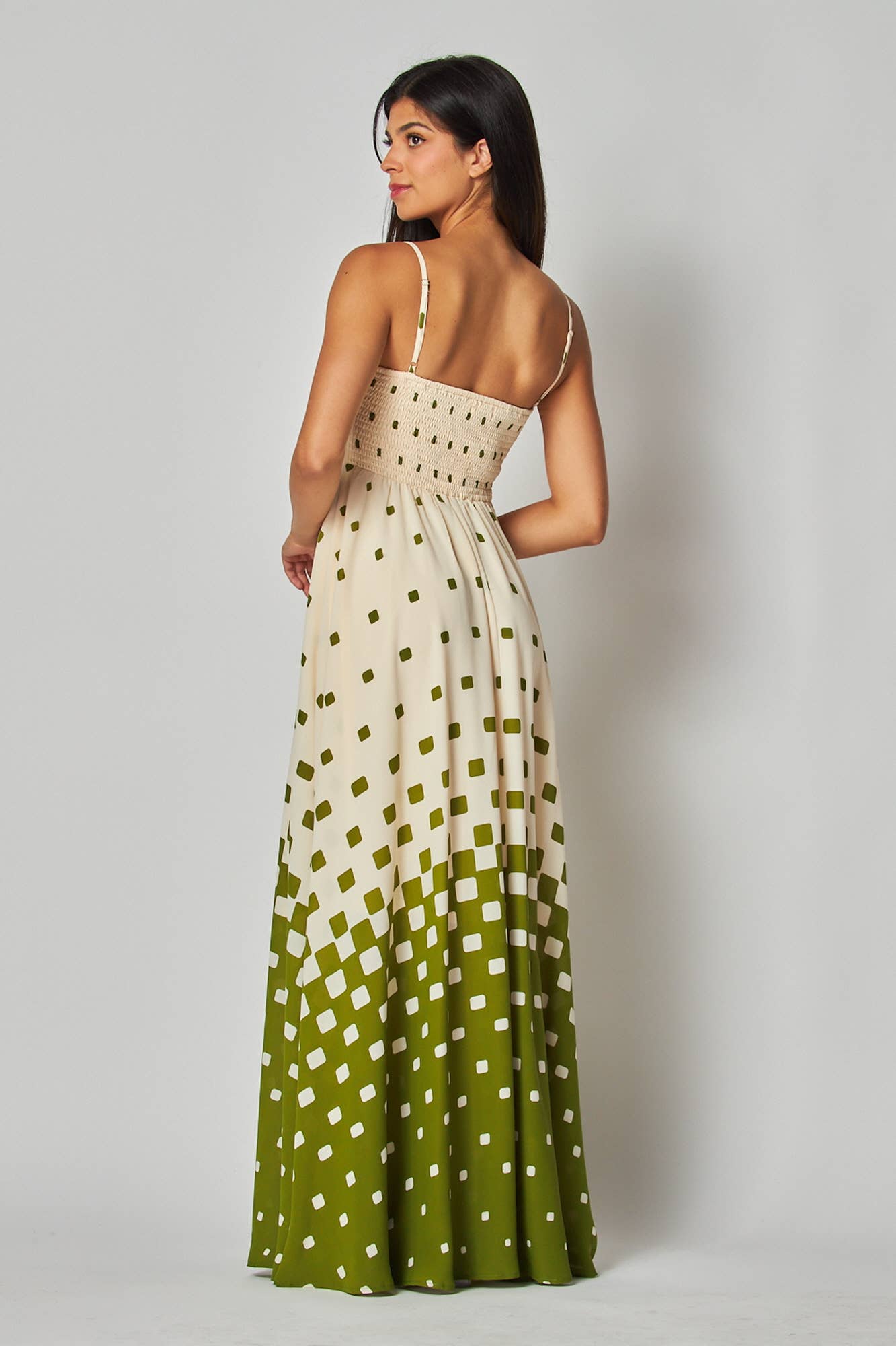 Ombre Print Sleeveless Maxi Dress