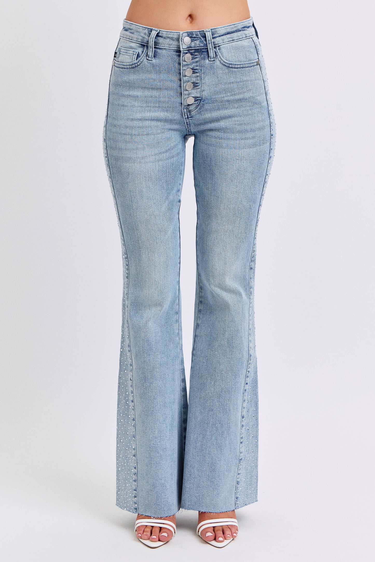 Rhinestone Flare Jeans