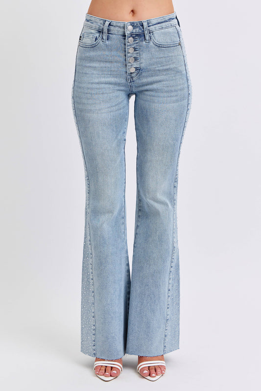 Rhinestone Flare Jeans
