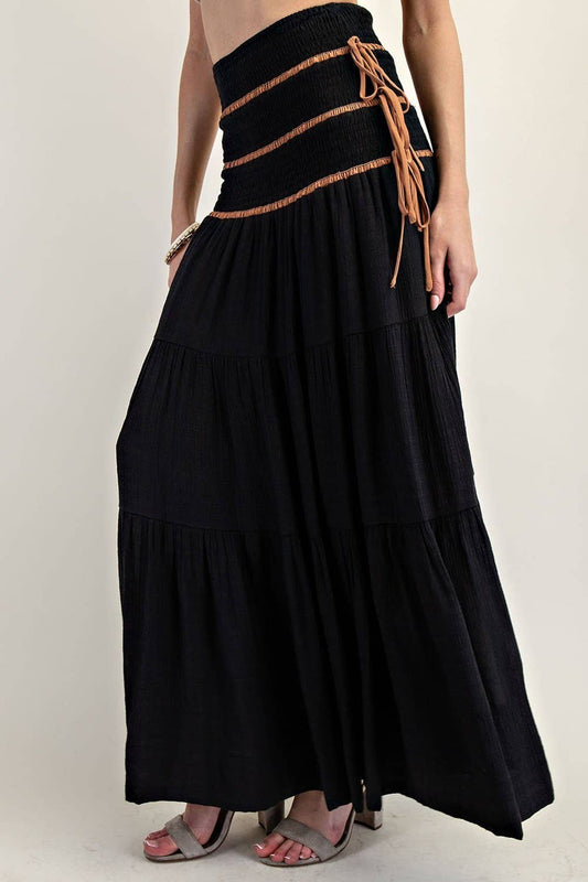Versatile Black Maxi Skirt/Dress