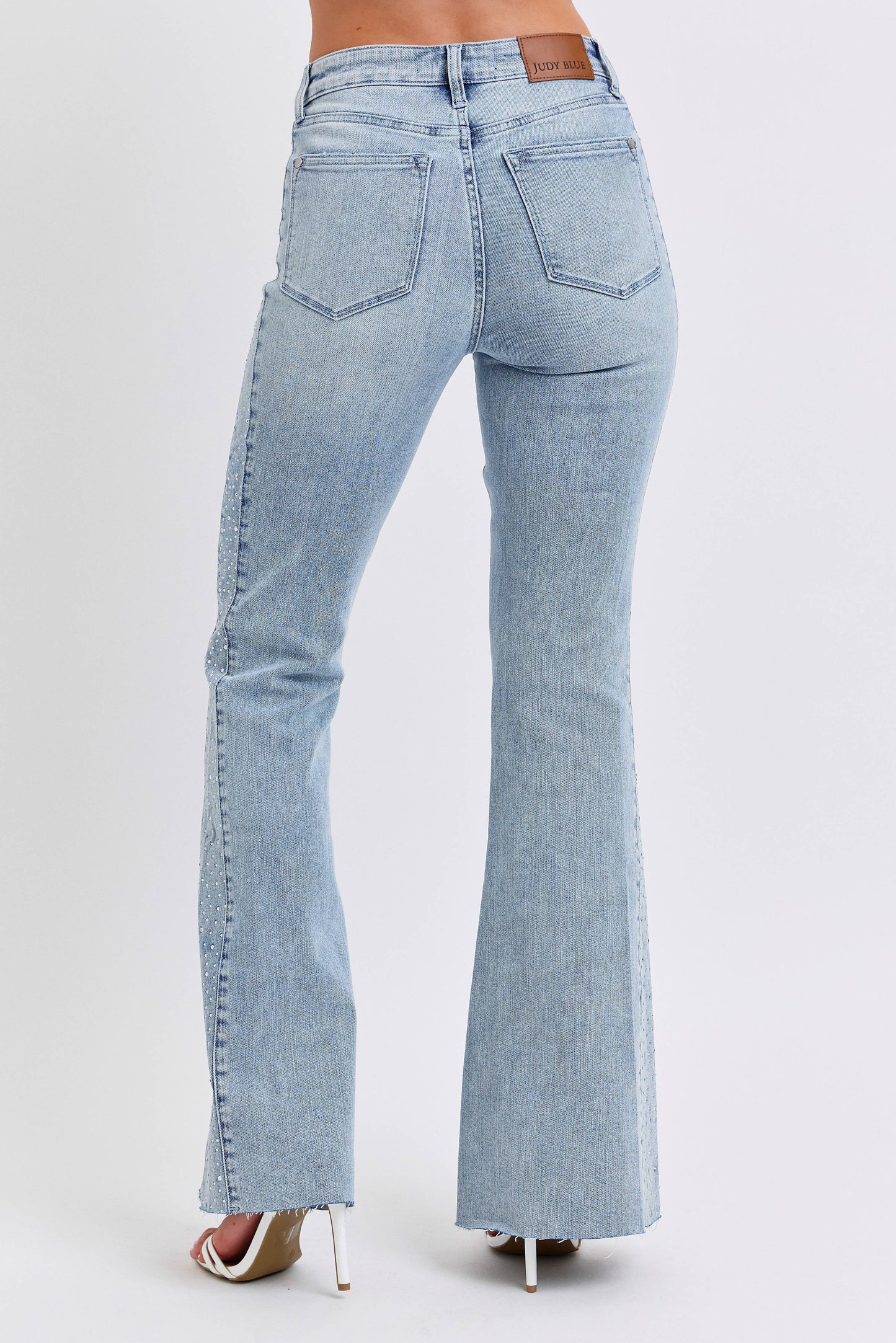 Rhinestone Flare Jeans