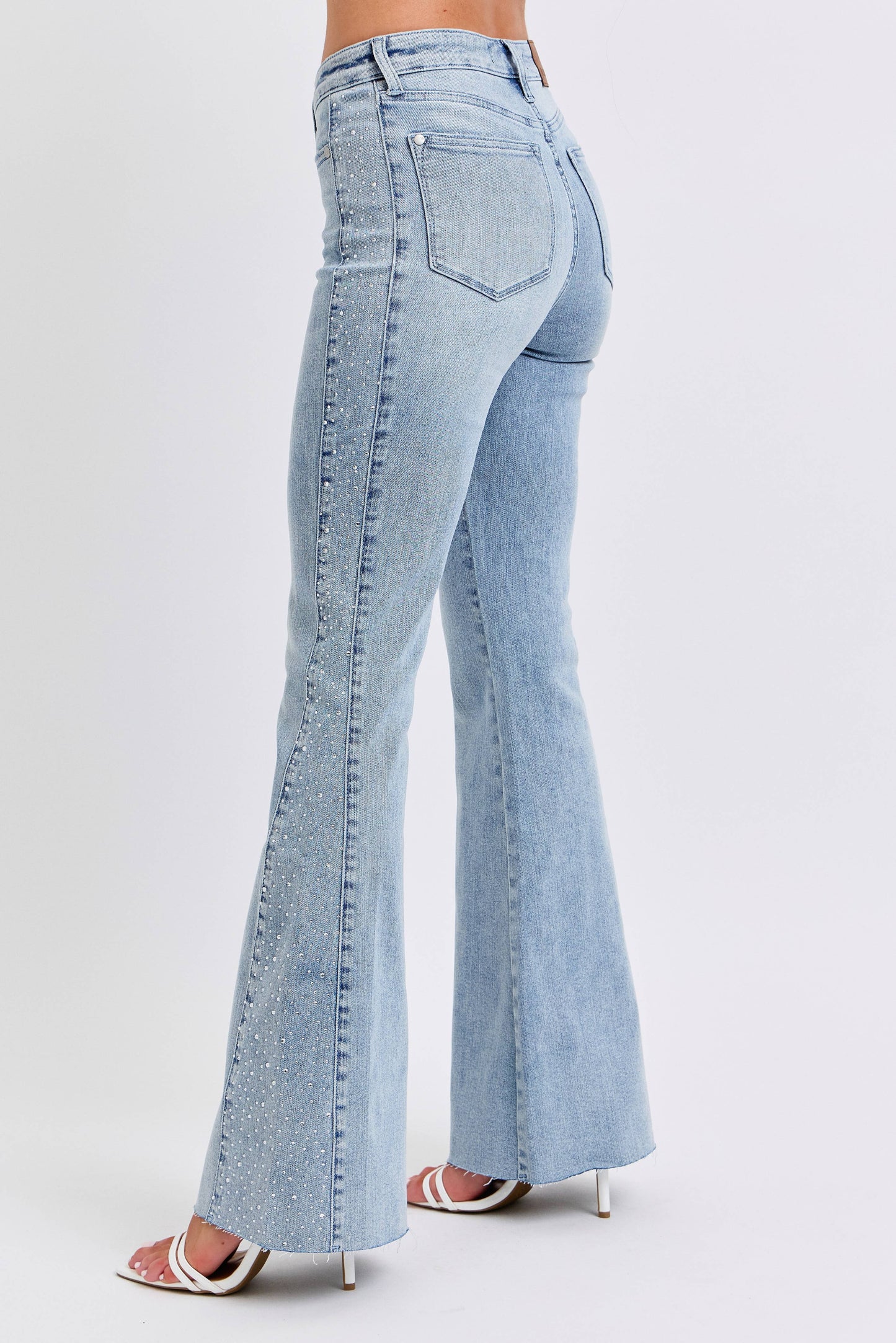 Rhinestone Flare Jeans