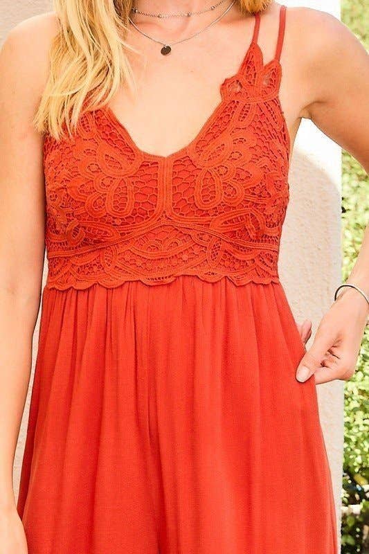 Lace Top Jumpsuit