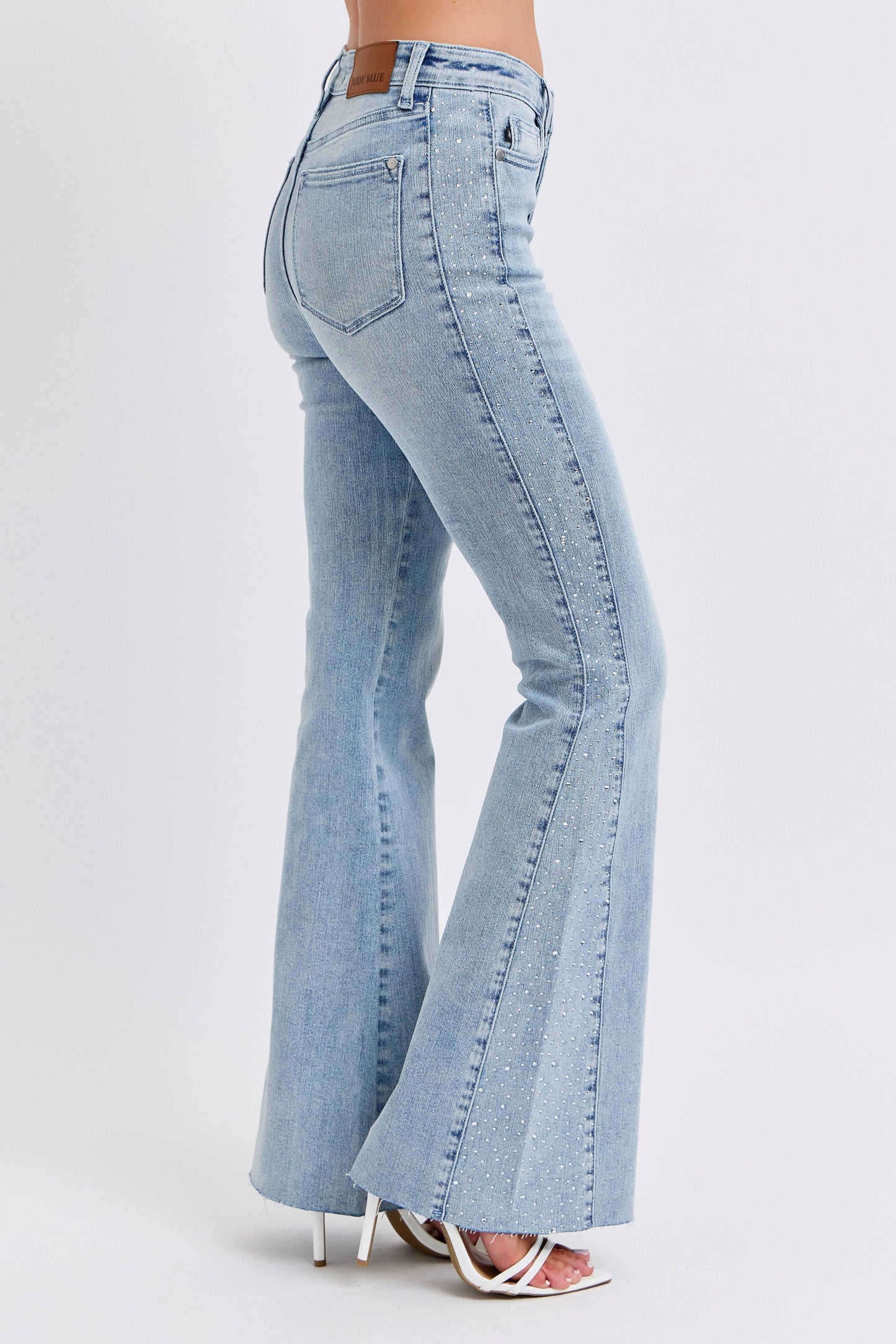 Rhinestone Flare Jeans